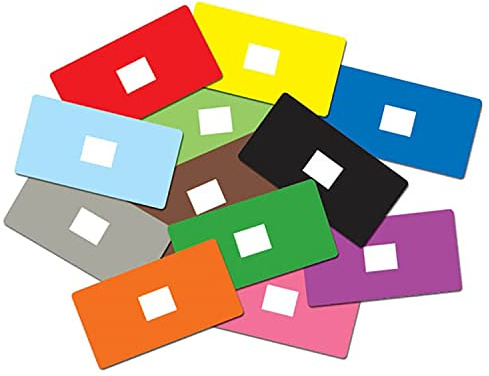 1200 Book Mixed Colour Coding School Library Book Index Labels 72x38mm Primary Teaching Services