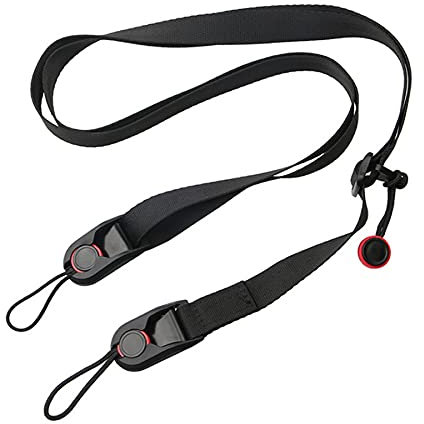 VidFair Kamera Tragegurt Schultergurt Schnellverschluss Universal Kameragurt schnellverschluß Längenverstellbar von 48-152cm Lang Schwarz Kamera Trageriemen für Canon Nikon Sony DSLR