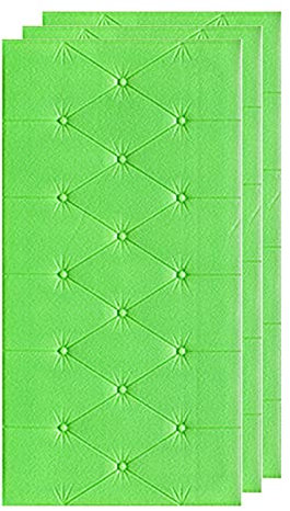 Wandpaneel, Gepolsterte 3D Dekoration, Wandverkleidung, Akustik Wandkissen, schallabsorbierend, Kopfteil für Betthaupt, Wanddekoration, Wohnzimmer, Schlafzimmer, Dekowand(Color:E,Size:3pcas)