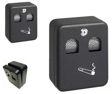 Heavy Duty Premium Quality Wall Mounted Cigarette Bin Ashtray Pubs Clubs Office Home Luminous Cigarette Motif Smoking Shelter Lockable Slimline Outdoor (ASHTRAY 66191)