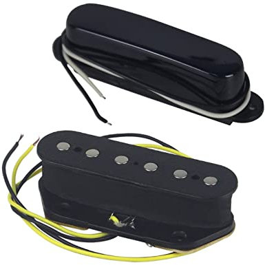 KESHUO Schwarze Gitarre Pickups Set Hals + Bridge Pickup Keramik Magnet Fit Tele Electric Guitar Teile Humbucker-Set