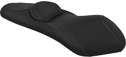 Moto Discovery Funda de Asiento Compatible con Yamaha X-City 125/250 2007-2016 Negra con Costuras Gris Oscuro
