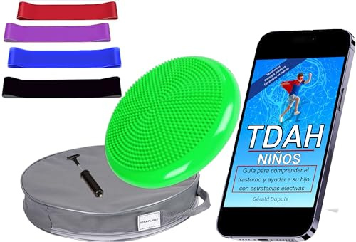 Seka-Planet coussin TDAH et bandes élastiques pour enfants, kit sensoriel avec eBook éducatif, pour attention et assise active