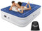 YITAHOME Materasso Gonfiabile Matrimoniale con Pompa Elettrica Integrata, Letto Gonfiabile, Tecnologia I-Beam Strutturata, Gonfiaggio/Rigidimento Rapido per Ospiti, 203 x 152 x 46 cm, Blu & Bianco