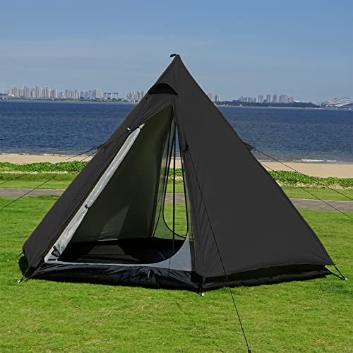 Großes Weltraum-Pyramidenzelt, ultraleichtes Familien-Campingzelt, winddichtes Outdoor-Tipi-Zelt für Erwachsene, 4-Personen-Doppelschichtzelte small Gift