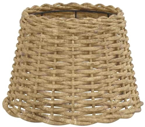 vidaXL Lamp Shade, Table Lamp Shade for Living Room Bedroom Dining Room, Bedside Light Shade with Holder Hole, Hallway Light Shade, Brown Wicker