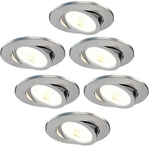 Ledvion 6-Pack LED Downlight 7W CCT Waterproof IP65 dimmable | Cutout size Ø90mm; Waterproof for bathroom shower zone and damp indoor areas