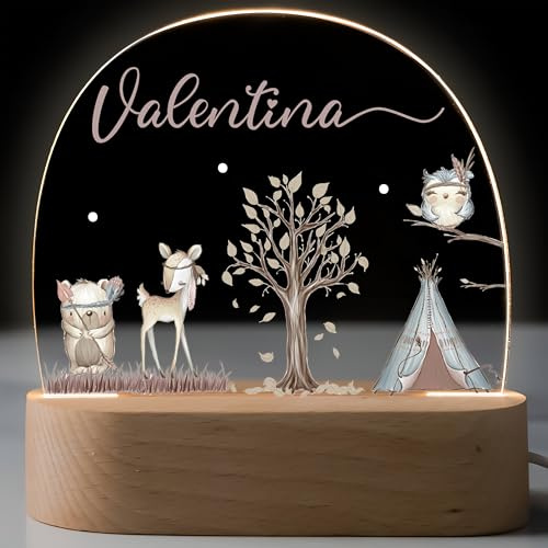 Kidsmood – Personalisiertes Nachtlicht für Baby - Liebevolles Geschenk zur Geburt, Taufe, Geburtstag & Weihnachten, Dimmbare Nachttischlampe für Kinder, ein stilvolles Highlight für Babyzimmer