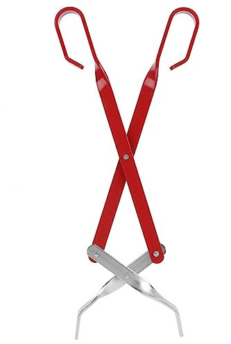 Herramientas De Chimenea, Pinzas Para Chimenea, Pinzas Para Fuego Multifunción, Diseño De Agarre Mecánico Tipo Tijera, Pinzas Para Fogatas Con Mango Largo, Pinzas De Leña, Pinzas Para Parrilla