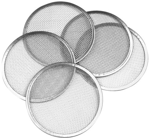 TINEASUR 5pcs Stainless Steel Germination Screen Sprouting Lids Mason Can Germination Cap for Wide Mouth Mason Jar Sprout Kit Household Filter Meshes for Sprouting Jars Screen Lids