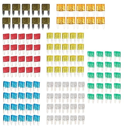Honhoha Fusibili per auto,Kit di fusibili di ricambio per automobili - Scatola dei fusibili, fusibile a basso profilo ?5a/7.5a/10a/15a/20a) per camion per barche auto, 60 pezzi, 120 pezzi
