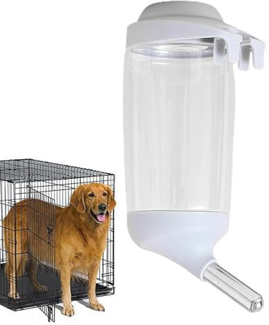 Generisch Dog Hanging Water Bottle, 500ml, Pet Kennel Cage Water Dispenser, Automatic for Dogs, Cats