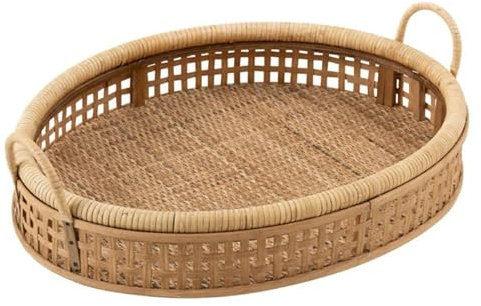Plateau de Service en Rotin Pick 57cm Naturel