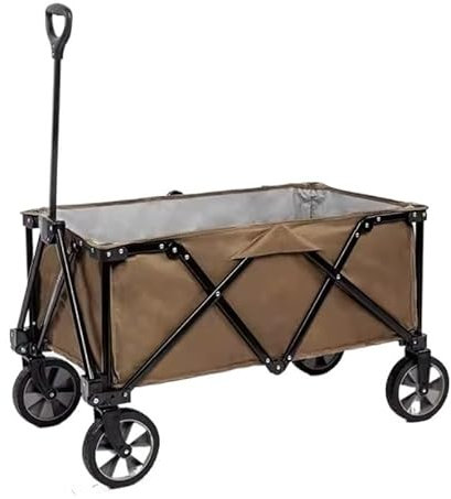 Bollerwagen Faltbar Strandwagen Faltbollerwagen Zusammenklappbarer Mehrzweckwagen, Robuster Wagen, Gartenwagen, Tragbarer Rollender Einkaufswagen Für Strand- Und Outdoor-Picknicks Transportwagen Handw