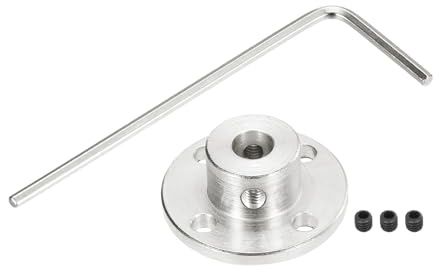 sourcing map 1 pz 7 millimetri flangia accoppiamento connettore rigido guida modello accoppiatore accessorio albero asse raccordi con mini chiave esagonale e vite di fissaggio per fai da te RC modello