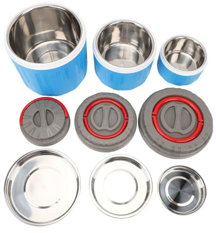 Qcwwy Aislante, Contenedor de Almuerzo de Diseño de Gran Capacidad Caja de Alimentos Aislada Segura e Higiénica Contenedor de Alimentos Al Vacío Caliente para Sopa de Arroz, Jabón y