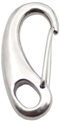 Ywmsfl 5 x Edelstahl-Karabiner, Schnellverbindungen, Ei-Form, Schnellverschluss-Haken, Mehrzweck-Kettenglieder