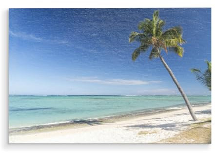 artboxONE Holzbild 30x20 cm Reise/Strand und Meer Traumstrand Mauritius von Künstler Dreamtours