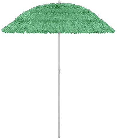 Gecheer Parasol de Plage Hawaii Vert 180 cm, Parasol de Jardin Pare-Soleil Pliable pour Terrasse, Balcon, Plage