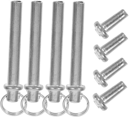 LOLIPPYY 4 Stück Klappfächer Reparaturset mit Achsnieten und Ringanhänger Metall Silber für Faltfächer Selbstgemacht Reparatur | Ringquaste in Silber, Selbstgemacht Zubehör für Stoff und Handfächer, Mehrere Größen, Stilvoll