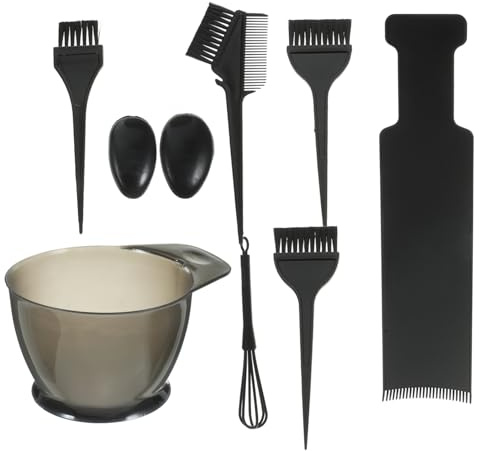 TOVINANNA Paneles de Tinte Cabello Herramientas de Teñido como Cuenco y Peine para Peluquería Kit de Tinte para Estilistas Estilo Aleatorio