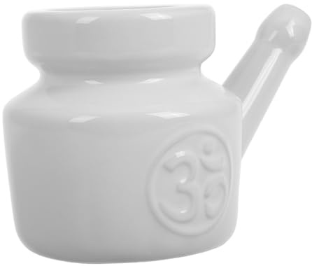 Botella de Lavado de Cerámica 350ml White para Lavado Nasal Adulto | Jarra para Limpiar Sinuses, Jarra Lota Lavado Nasal Cerámica, Botella Limpiador Nasal