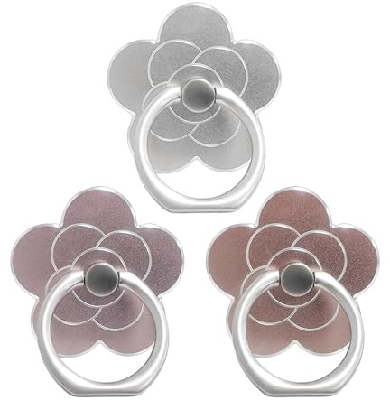 SGSCFG 3 Partes del Anillo De Móvil De Flores, Accesorios Portátiles De Teléfonos Móviles, Soporte De Soporte Giratorio, Puesto Creativo De Teléfonos Móviles.