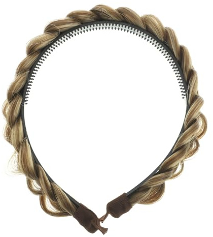 ERINGOGO Flätat Hårband för Kvinnor Elastiskt Huvudband med Tänder Bekväm och Halkfri Design för Hårstyling och Sport Fläta för Dagligt Bruk