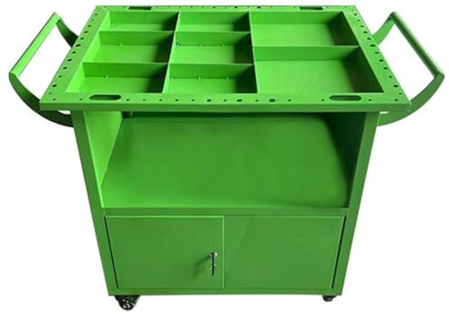 QUSYZD Carrello portautensili, Carrello di Servizio in Metallo con Ruote bloccabili, Organizer per Utensili a 3 Livelli, capacità di carico di 600 libbre per Garage, Magazzino e,