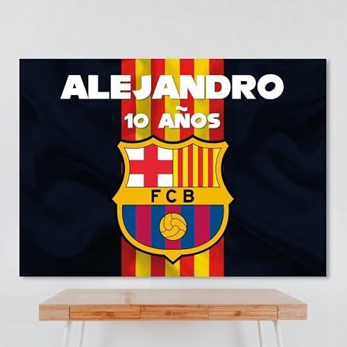 Genérico Cartel Personalizado Barcelona, 100x80 cm, Pancarta Cumpleaños de Papel, Póster Decorativo, Multicolor