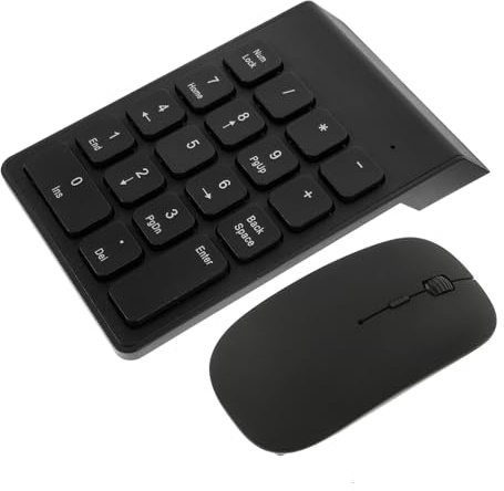 SMASOLO Set Clavier Numérique sans Fil avec Souris Ergonomique Portable pour Ordinateur Portable et Bureau Connectivité sans Fil Matériau Performance Fiable