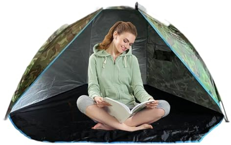 da Spiaggia Outdoor, Solare con Protezione UV, Ombrellone da Campeggio Facile da Montare per Escursioni Picnic Viaggi