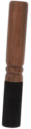 NOLITOY Klangschale Schlägel Tibetische Klangschale Klöppel 13cm Kleiner Sandelholz Lederstab für Meditation Yoga Klarer Melodischer Klang