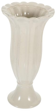 DECOMELODY Vaso Cimitero in Ceramica Resistente alle Intemperie Portafiori Memorial per Tombe Decorazione Esterno Elegante per Fiori Freschi o Artificiali Vaso per Lapidi e Spazi