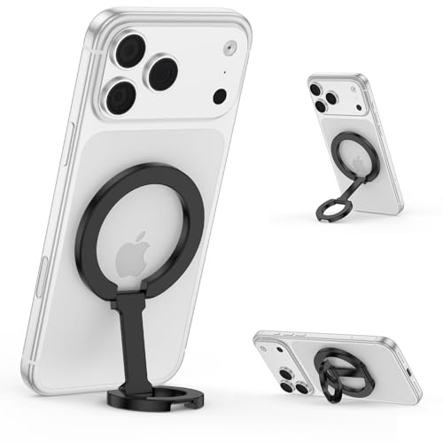 Magnetic Phone Ring Stand for MagSafe Ring Holder for iPhone 17 Pro Max 17air 16 15 14, Dual Magnetic Finger Grip MagSafe Stand Phone Kickstand Accessory for Samsung Galaxy S26 S25 S24 A17 A57 A56 A36