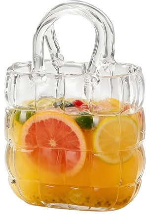 Purse Drinking Glass, Purse Cocktail Glass, Thick Wine Glasses, Decorative Fish Bowl Vase, Glasses Purses Vase, Present For Women Party Juice Iced Tea And Home Bar Decoration