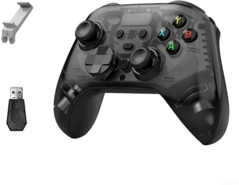 RiseNova Kabelloser Game-Controller mit Hall-Effekt-Joysticks für Switch, PC, PS4 und Telefon, mobiler Gaming-Controller (schwarz)