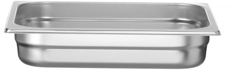 HENDI Contenitore Gastronorm, GN 1/2, resistenza termica -40 °C a 300 °C, compatibile con i forni a convezione, frigoriferi, bagno María, chafing dishes, 4L, 325x265x(H)65mm, acciaio inox 18/10