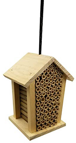 Dehner Natura Premium - Casetta per Insetti Louisiana, in Legno di Pino Naturale, 19 x 15 x 12 cm