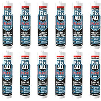 12x Soudal Fix ALL Flexi, Universalkleber, 290ml, braun