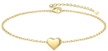 ChicSilver Damen Armband, 925 Amskette mit Herz Anhänger, Charm-Armband 16cm Freundschafts Armbänder,Herz Armband mit Gravur für Mama Tochter Freundin Ehefrau
