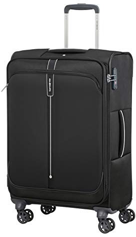 Samsonite Popsoda - Spinner M Erweiterbar Koffer, 66 cm, 68/73.5 L, Schwarz (Black)