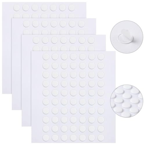 JANYUN 280 Stück doppelseitige Klebepunkt-Aufkleber, entfernbar, rund, transparent, keine Spuren, klebrig, wasserfest, kleine Aufkleber für Festival-Dekoration (6 mm)
