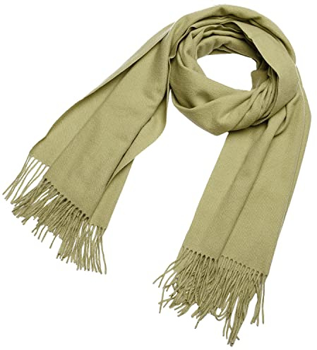 DonDon Schal Damen Winter Wollschal Winterschal groß und flauschig 200 x 70 cm - Grün
