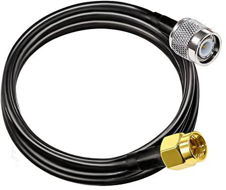 TUOLNK SMA to TNC Cable RG58 SMA Male Plug to TNC Male Low Loss Extension 6.6ft(2M) RF Coax Adapter Cable 50 ohm for Wireless LAN Devices