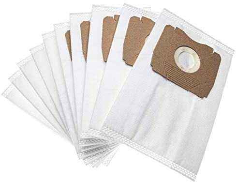 vhbw 10x Sacs compatible avec Progress Onyx 145, 150, 155, 160, 166 aspirateur - microfibres non tissées, small, 23,9cm x 15cm, blanc