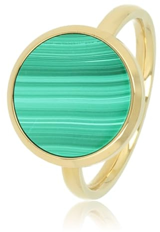 My Bendel Abgerundeter Naturstein-Ring | Erhältlich in Mehreren Farben in Silber & Gold | Einzigartiger Schmuck Für Frauen | Verfärbt Sich Nicht | Mit Luxuriöser Geschenkverpackung