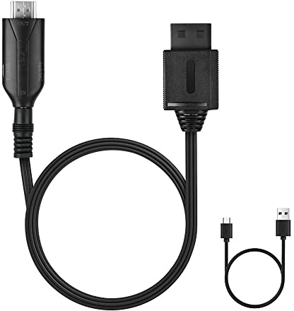 AXFEE Wii Till HDMI-Omvandlare - Allt-i-Ett HD 1080P Video Ljudadapter Med Ingångskabel Och Utgångsport för Nintendo Wii, Alla Visningslägen
