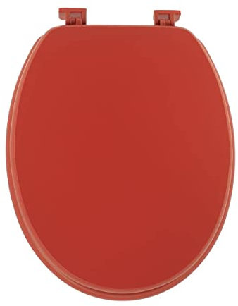 Tendance - Abattant wc mdf 18 pouces attaches plastiques - terracotta