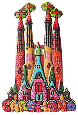Barcelona Spanien 3D Sagrada Família Kathedrale Kühlschrankmagnet Souvenir Geschenk, Kunstharz handgefertigt Barcelona Kühlschrankmagnet Home & Kitchen Dekoration Kollektion